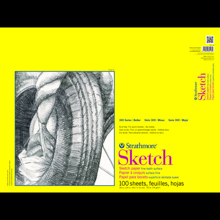 STRATHMORE ARTIST PAPERS Strathmore 300 Series Sketch Pad - 18X24 350-118-1